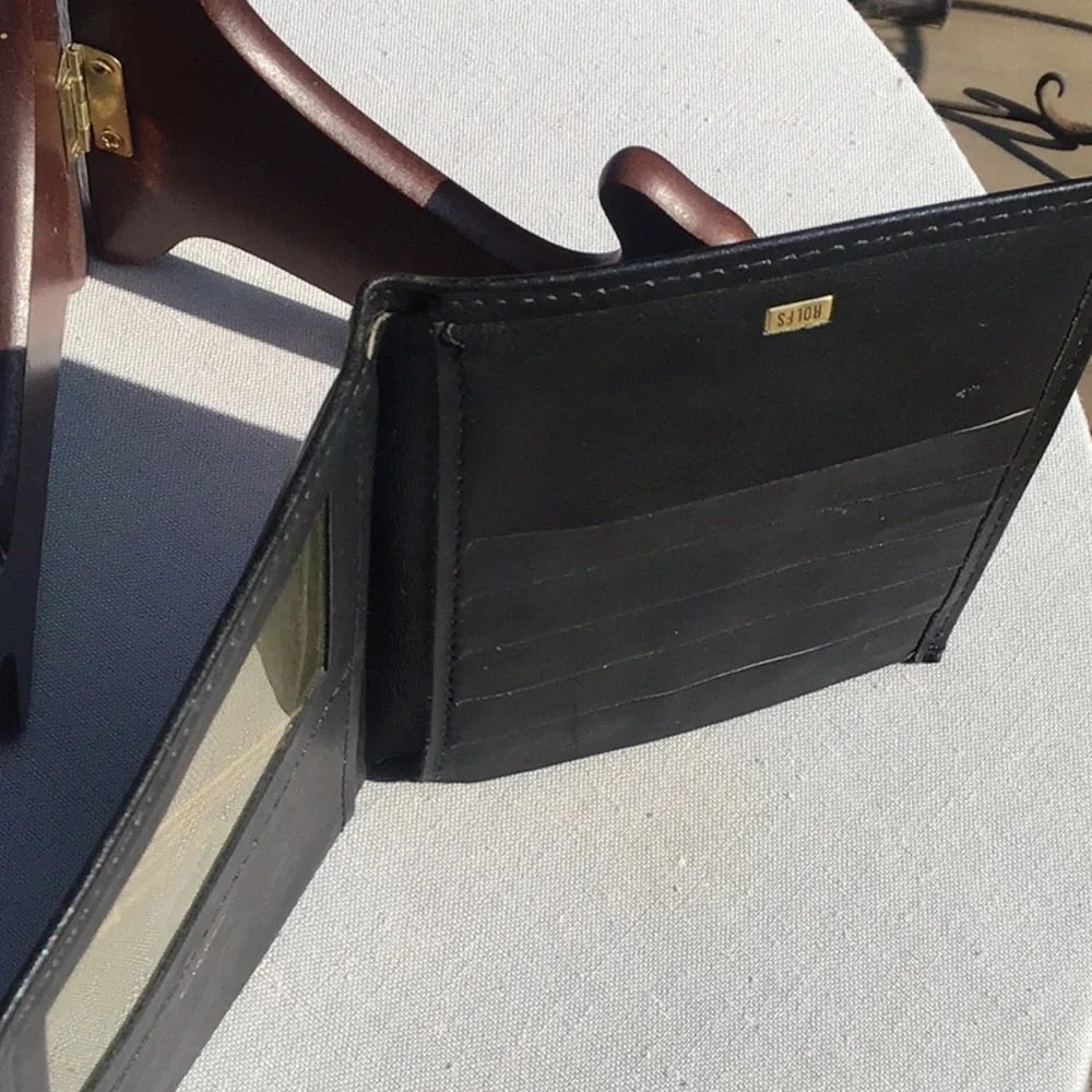 VTG ROLFS BLACK LEATHER WALLET - Picture 7 of 7